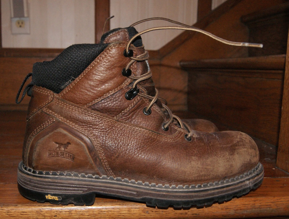 RED WING 6" Work Boots IRISH SETTER 83687 EDGERTON MEN'S 10.5 D BROWN